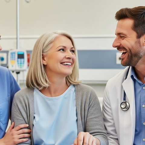 Arts in gesprek met een patiënt tijdens een consult in de huisartsenpraktijk