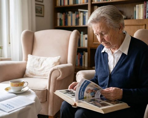 Een oudere vrouw die thuis zorg ontvangt van een zorgverlener