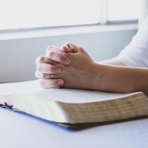 Persoon die zorgverzekeringspolisvoorwaarden doorleest aan een keukentafel